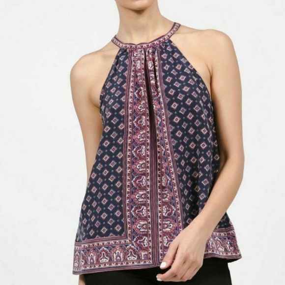 Joie Bradie Navy Blue Silk Tank Top S - Picture 2 of 10